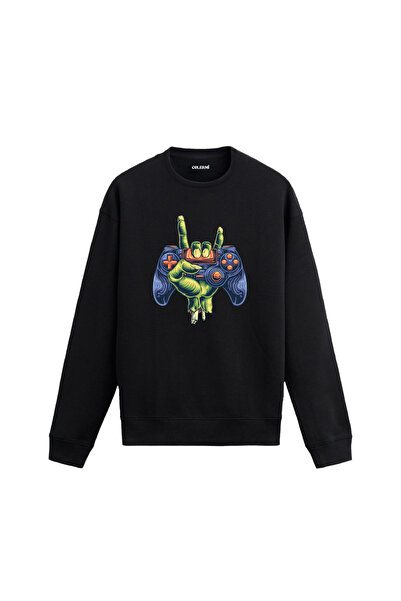 Colermi سويت شيرت مطبوع عليه زومبي إل وجيم باد