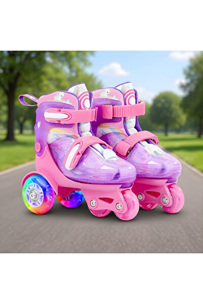 Elindor ® Patine cu rotile reglabile pentru copii, fete și băieți, mărimea XS...