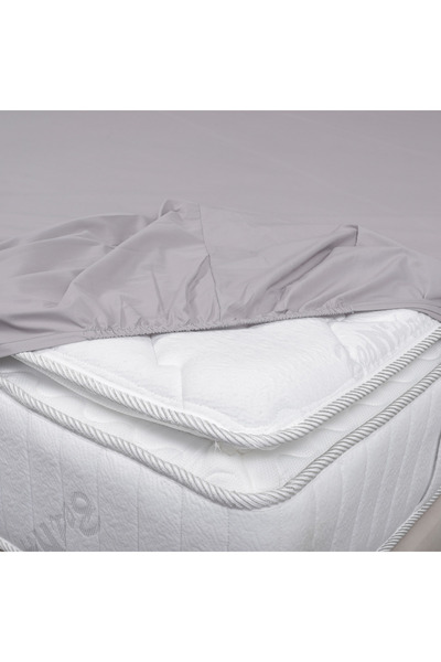 Bed N Home SA Grey fitted bed sheet set, 100% Egyptian cotton, 250 thread count, 2 pillowcases, 120*200cm