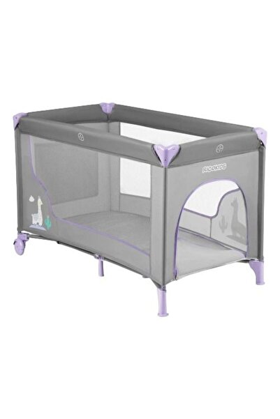 Ricokids Travel cot, foldable, 2 wheels with brakes, side entrance, carrying bag, 125x65x78cm, pocket...
