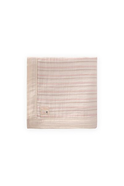 Cigit Thick Double Layer Raw Blanket 85X90 cm Tile Striped