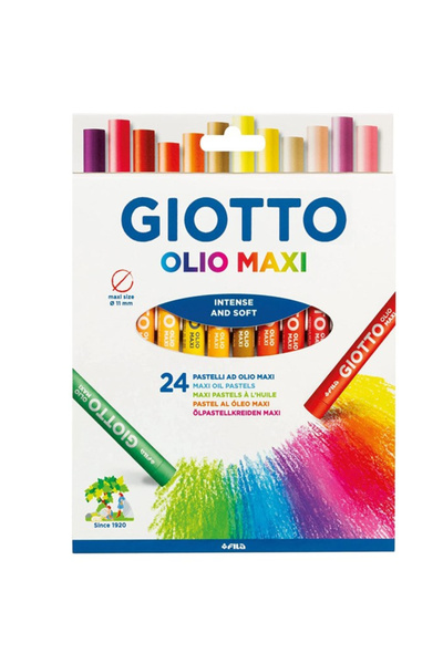 Giotto ألوان باستيل زيتية جامبو من أوليو ماكسي، 24 قطعة / 293800