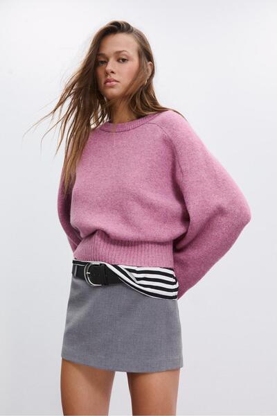 Stradivarius Basic yumuşak örgü kazak