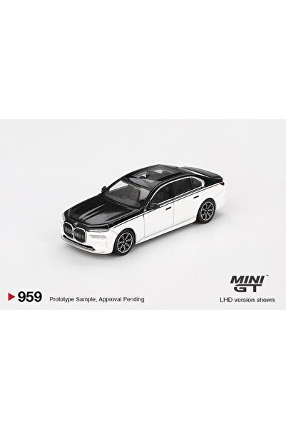 mini gt 1:64 Bmw I7 Edrive50 Aventurin White Black Sapphire Diecast Model Car Blister Pack