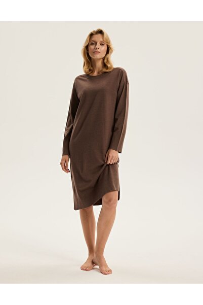 ESOTIQ Rochie elegantă tricotată pentru femei, cu mânecă lungă, midi și guler...