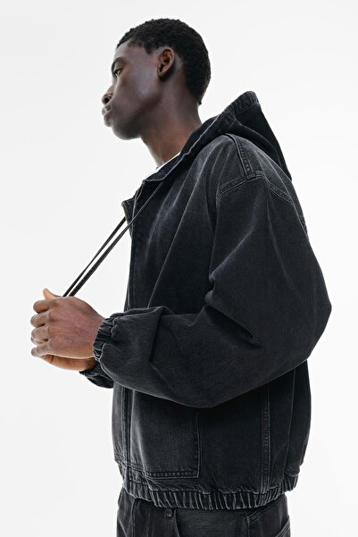 Pull & Bear Kapüşonlu denim ceket
