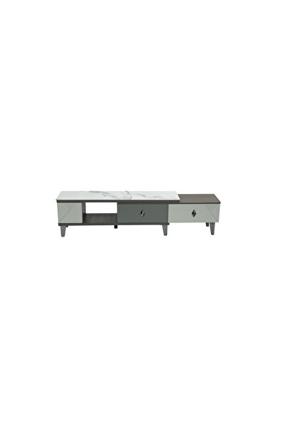 MARINO Modern TV table 130X30X45 cm extendable 100 cm