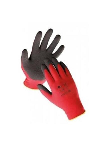 WD-40 WD40 latex coated work gloves, black/red, size XL/10