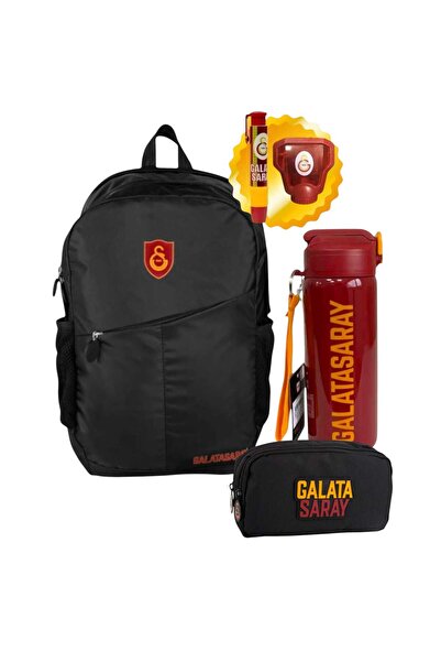 Galatasaray Backpack, Pencil Bag - Sharpener, Eraser and Steel Flask Gift