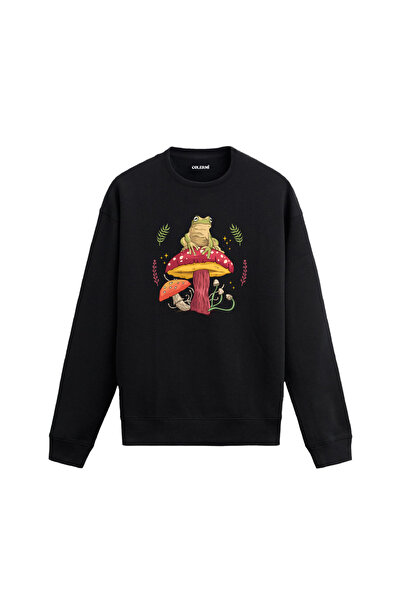 Colermi سويت شيرت مطبوع عليه ضفدع وفطر