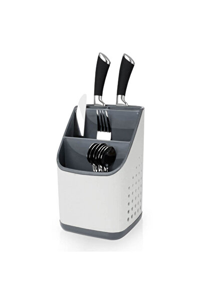 Vilde Cutlery and Kitchen Utensil Holder White 14x14x23cm