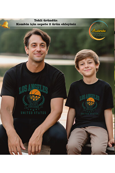 ASELİNDA Tricou unisex imprimat Los Angeles - Tricou combinat pentru familie ...