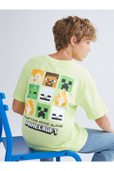 LC Waikiki Yeni Sezon Minecraft Baskılı Erkek Çocuk Tişört