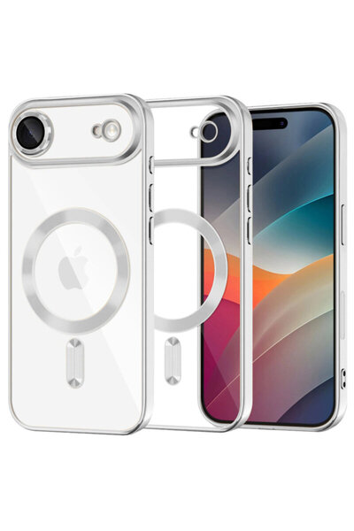 Techsuit Carcasă Premium pentru iPhone 17 Air Luxury Crystal MagSafe, argintie