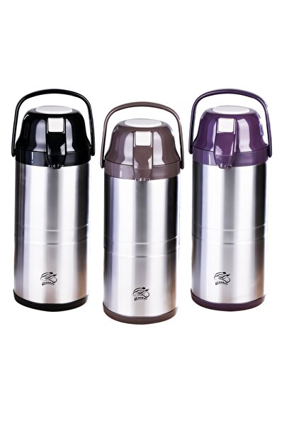 EVİST 4.5LT - LÜX 304 ÇELİK TERMOS ( POMPALI & MUSLUKLU ) ( TAŞIMA KULPLU & POMPA KİLİT TUŞLU