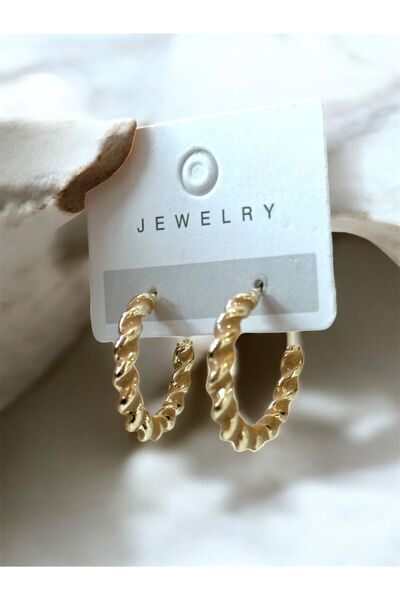Takıtolia Pulse Cream Hoop Earrings