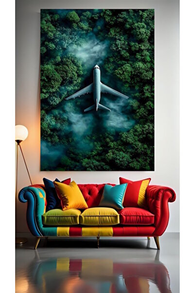 özkacar AVION CRASHING V1 Acasă Perete Salon Salon de înfrumusețare Birou Mag...