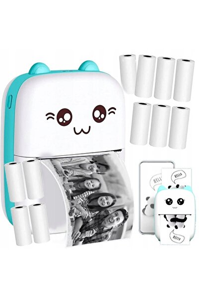 OEM Mini Thermal Printer Drukuś Original for Photos – Portable + 11 Rolls