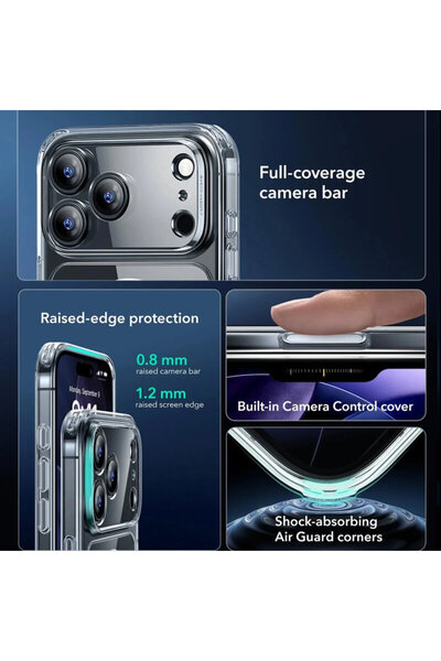 ESR Husa iPhone 17 Pro Max Classic Hybrid HaloLock, transparenta