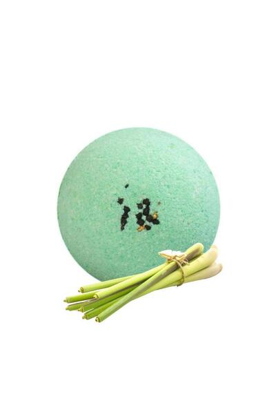 Soap&Friends قنبلة حمام عشبة الليمون 110 جرام - قنبلة حمام فوارة منعشة مع زيوت الحمضيات العطرية