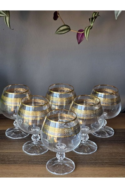 FERMATO Handmade 6-Piece 24K Handmade - Real Gold Embellished 250 Cc Coffee S...