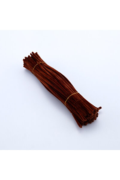 Bimotif 3 adet şönil, tüylü tel, 30 cm, eğitici şönil, kahverengi