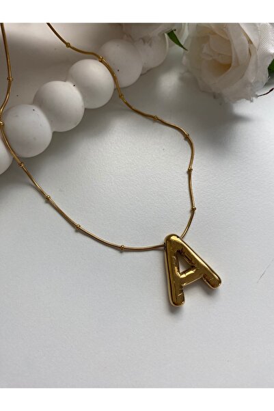 begonyam aksesuar Steel Balloon Necklace Gold