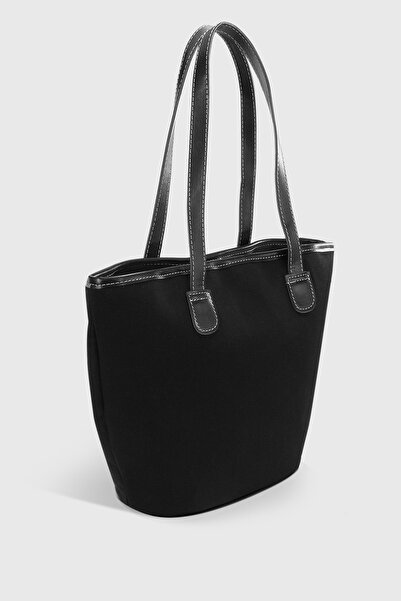 Housebags Kanvas Siyah Shopper Çanta 278
