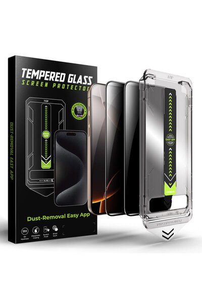 Techsuit [Pachet 2 x] Folie iPhone 17 Pro Max TitanGlass FullCover, confidenț...