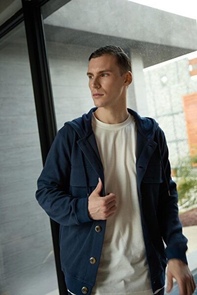 Brand Up Textured Hooded Jacket