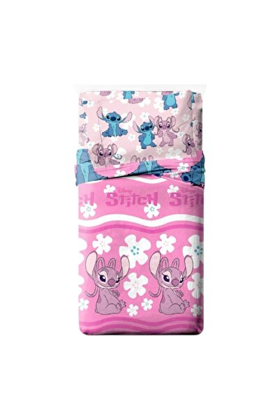 Stitch Set lenjerie pat, 3 piese, husa saltea 105x200 cm, cearceaf pat 180x28...