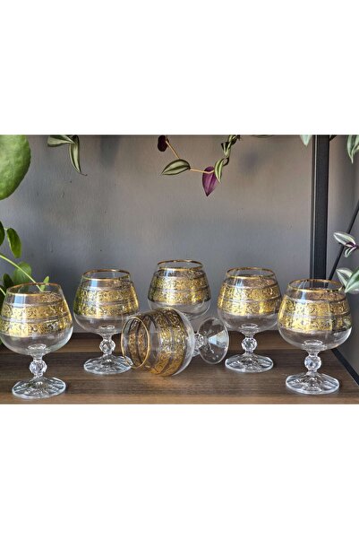 FERMATO Handmade 6-Piece 24K Handmade - Real Gold Embellished 250 Cc Coffee S...