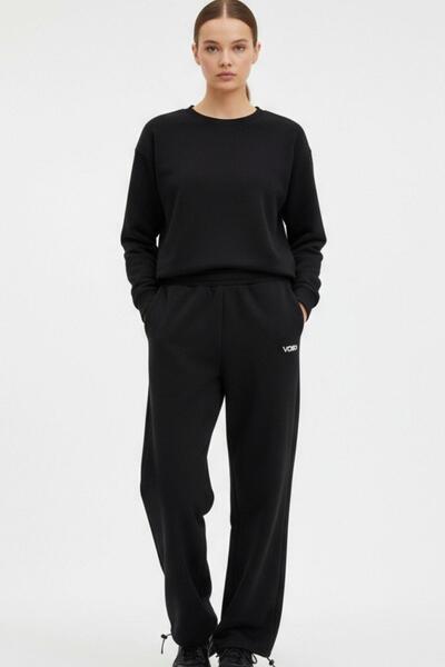 Rays Black V-Neck Buttoned Knitted Women's Cardigan 6765