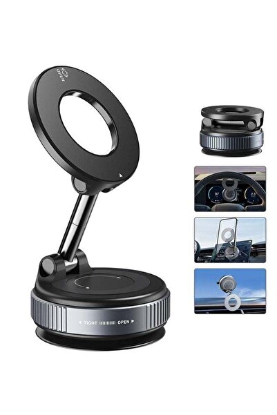 Yelajoy حامل هاتف للسيارة بقاعدة شفط مغناطيسية، مع دوران 360 درجة قابل للتعدي...