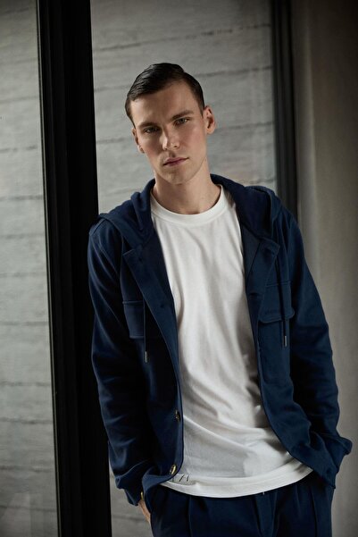 Brand Up Textured Hooded Jacket