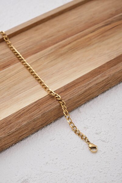ByFlorya Jewelry سوار رجالي كلاسيكي من الفولاذ السميك 4 مم مقاوم للبهتان 20 سم