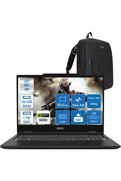 MSI Venture Pro 15 7 240H 32GB Ddr5 1tb SSD 8GB/RTX5050/45W 15.6" 144Hz IPS F...