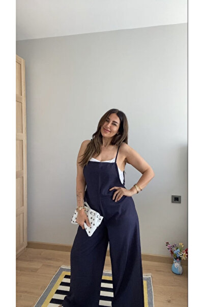 dilmex Women's Strappy Side Zipper Wide Leg Valencia Jumpsuit