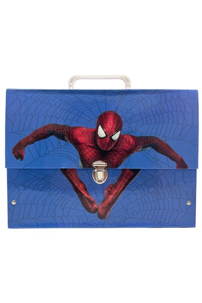 NOVENTRA Örümcek Adam Figürlü Sert Kapak Okul Klasörü - A4 Boyut, 2 Halkalı