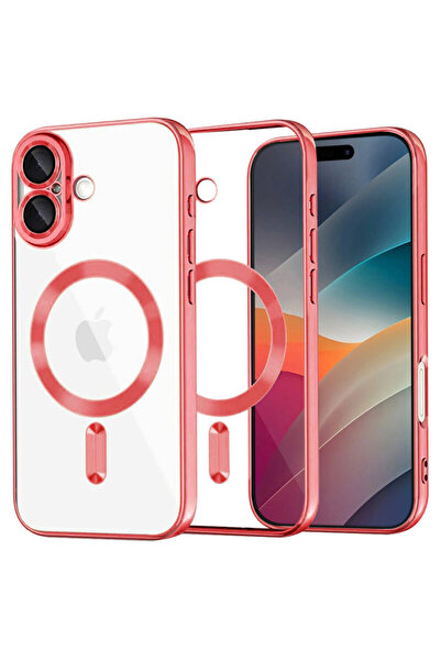 Techsuit Premium iPhone 17 Luxury Crystal MagSafe, Κόκκινο