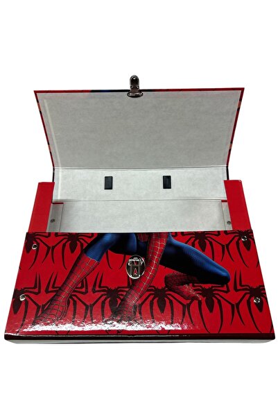 NOVENTRA Örümcek Adam Figürlü Sert Kapak Okul Klasörü - A4 Boyut, 2 Halkalı