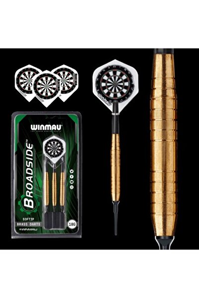 WINMAU "BROADSIDE" 18gr BRASS SOFTIP Dart Oku Seti 5023231122506