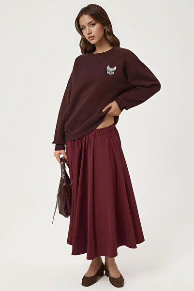 Hiccup Άνετο φούτερ με κέντημα ζώων με λαιμόκοψη με κουκούλα