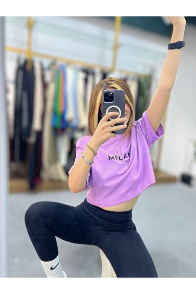 Sheesy Tricou crop cu talie înaltă MILAN