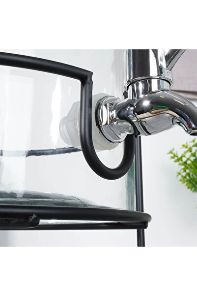 Vilde Black Metal Beverage Dispenser Stand 23x19cm