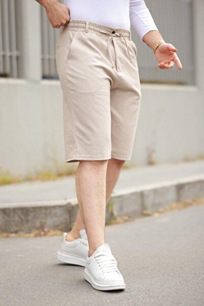 Emiray Store Ανδρικό υφασμάτινο σορτς με κορδόνια και κουμπιά