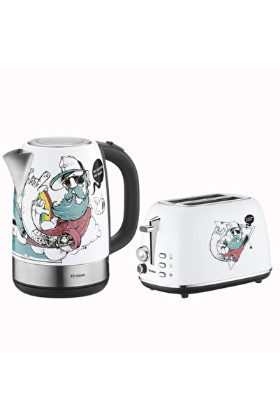 Trisa Set prăjitor de pâine și fierbător electric Street Art, ediție limitată...