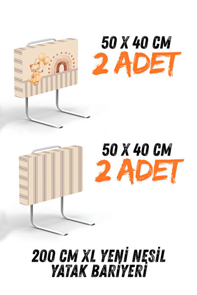 vevons Yatak Bariyeri 200 cm XL Portatif kullanım Alüminyum Gövde