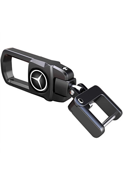 OEM Breloc auto metalic, Mercedes, design premium, aluminiu, negru