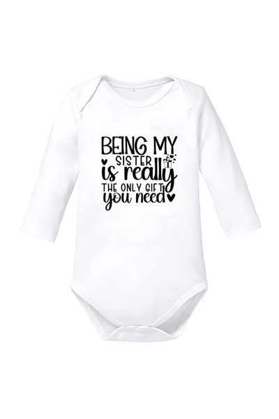 OEM Body bebe big sister surori mesaj amuzant alb bumbac marimea 80